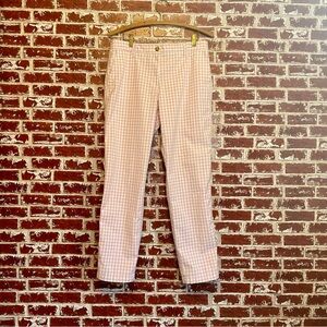 Talbots Relaxed Chino Pants Lilac Purple Gingham Checked Spring Trousers. 6.